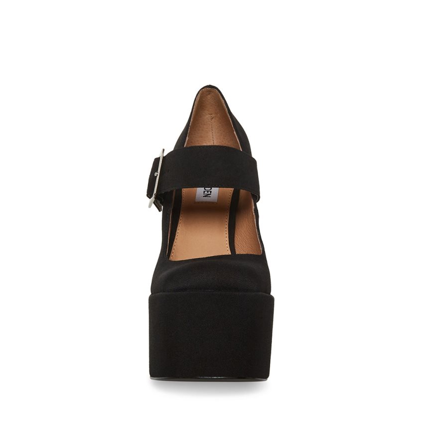 Black Steve Madden Plaza Women's Heels | PH 4280MJU